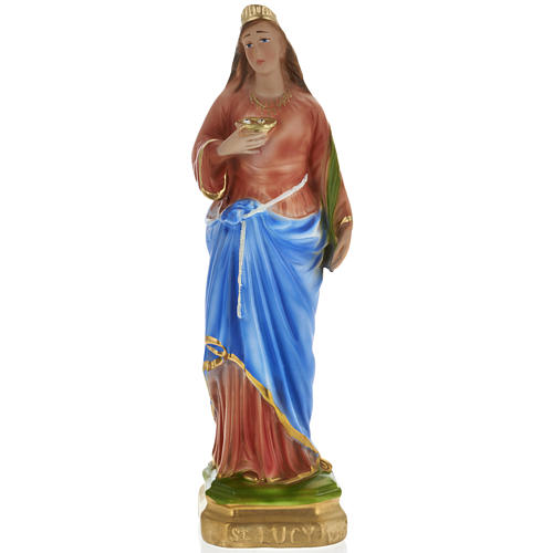 Statue Sainte Lucie plâtre 30 cm 1