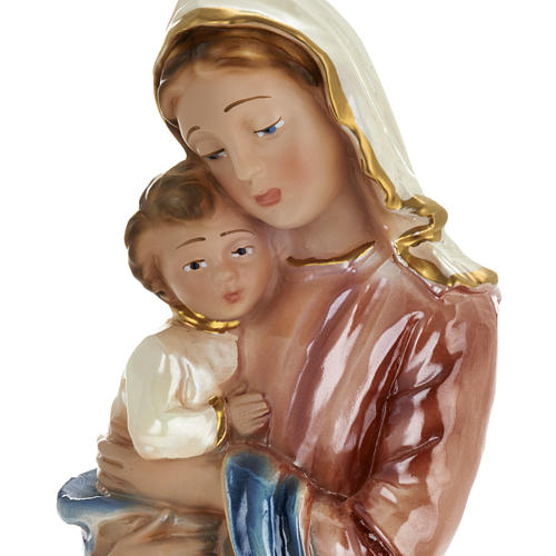 Virgin Mary and baby Jesus statue in plaster, 30 cm 2