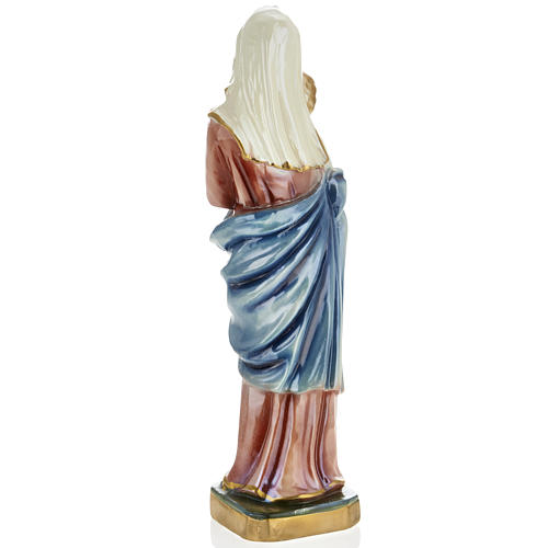 Virgin Mary and baby Jesus statue in plaster, 30 cm 3