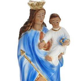 Mary Help of Christians statue in plaster, 30 cm