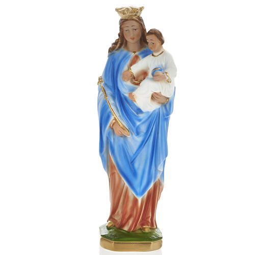 Mary Help of Christians statue in plaster, 30 cm 1