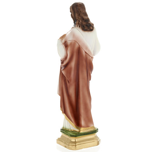 Holy heart of Jesus statue in plaster, 30 cm 3