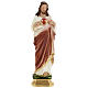 Holy heart of Jesus statue in plaster, 30 cm s1
