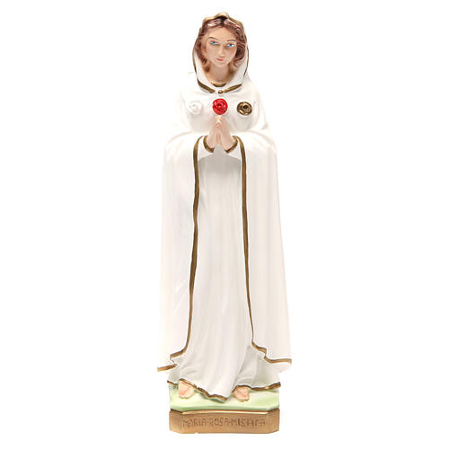 Statua Vergine Maria Rosa Mistica 30 cm gesso 1