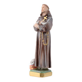 Saint Francis, pearlized plaster statue, 30 cm