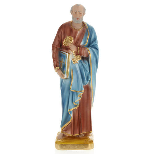 Saint Peter statue in plaster, 30 cm 1