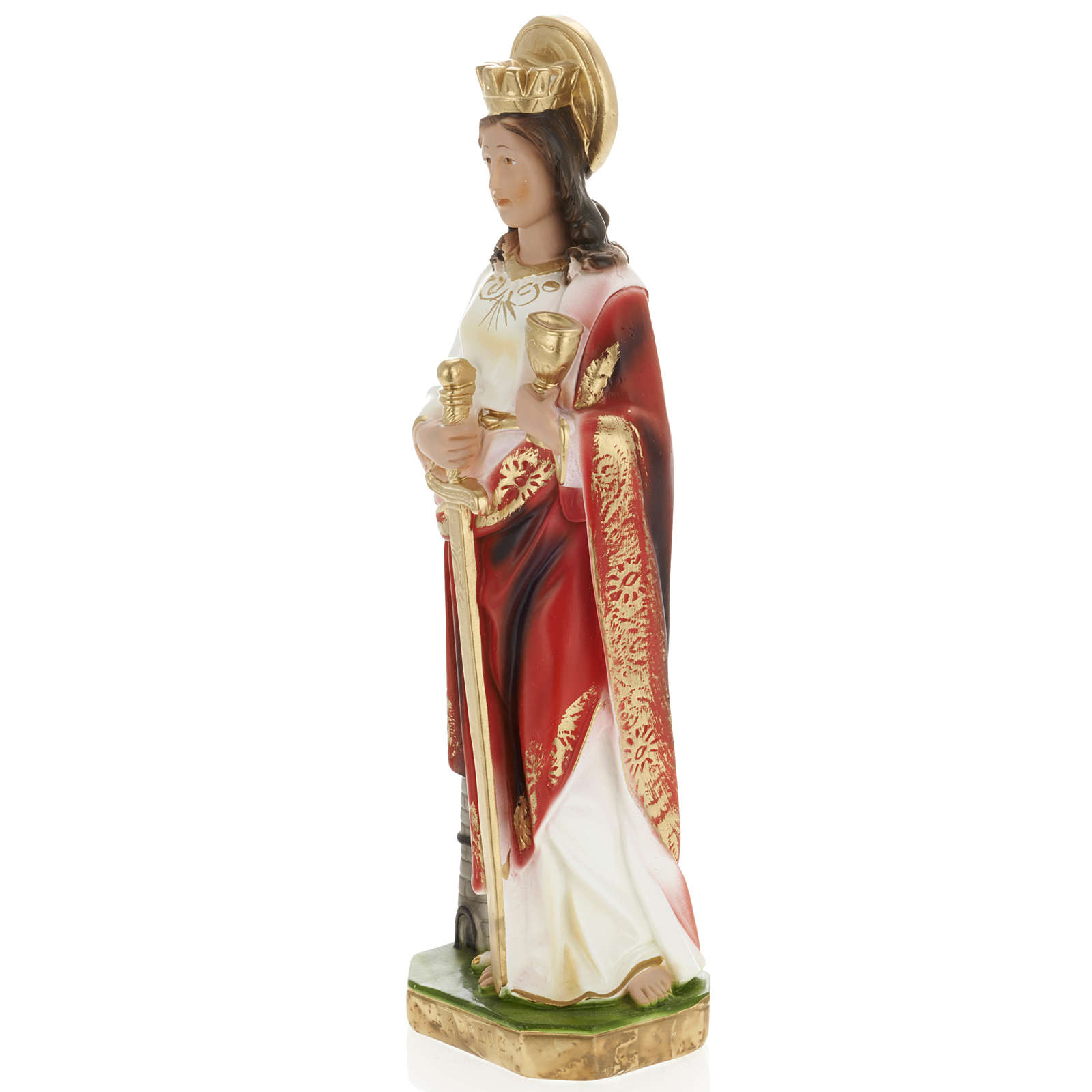Statue Sainte Barbe plâtre 30 cm vente en ligne sur HOLYART