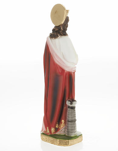 Saint Barbara statue in plaster, 30 cm 4