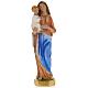 Statue Marie et lenfant Jésus plâtre 25 cm s1