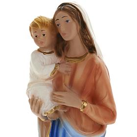 Our Lady with Infant Jesus statue in plaster, 25 cm