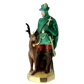 Gipsheiligenfigur Hubertus von Lüttich 30 cm