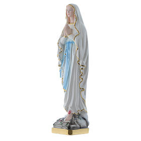 Gipsheiligenfigur Madonna Lourdes 40 cm perlmuttfarben