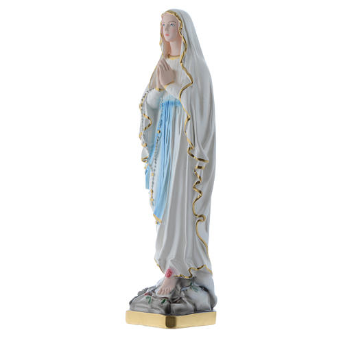 Gipsheiligenfigur Madonna Lourdes 40 cm perlmuttfarben 2