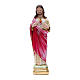Gipsheiligenfigur Heiliges Herz Jesu 40 cm perlmuttfarben s1