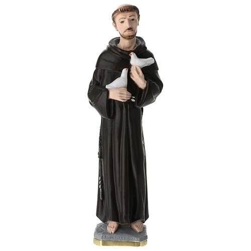 Statua San Francesco d'Assisi 40 cm gesso 1