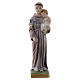 Gipsheiligenfigur heilige Antonius von Padua 20 cm perlmuttfarbe s1