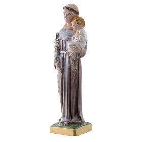 Saint Anthony of Padua statue in pearlized plaster, 20 cm