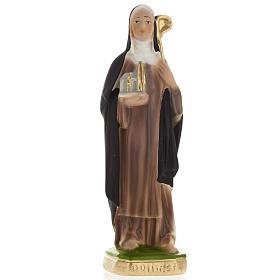 Statue Sainte Brigitte d'Irlande plâtre 20 cm