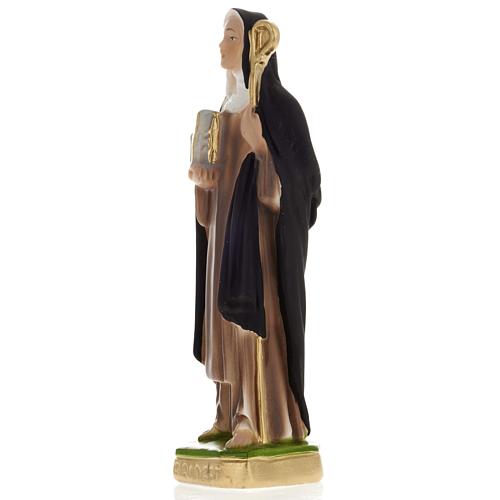 Statue Sainte Brigitte d'Irlande plâtre 20 cm 3