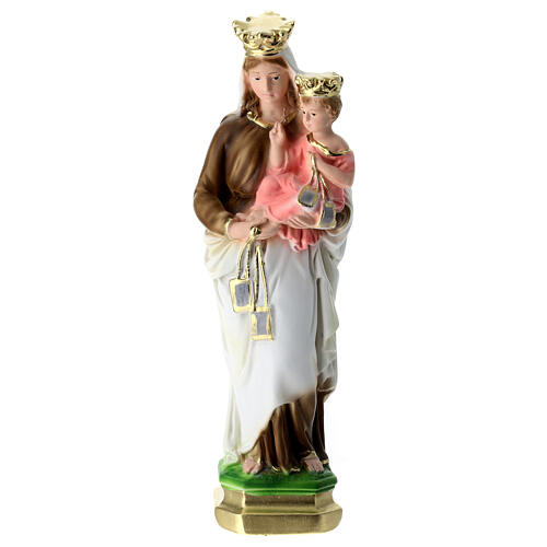 Our Lady of Carmel statue in plaster, 20 cm 1