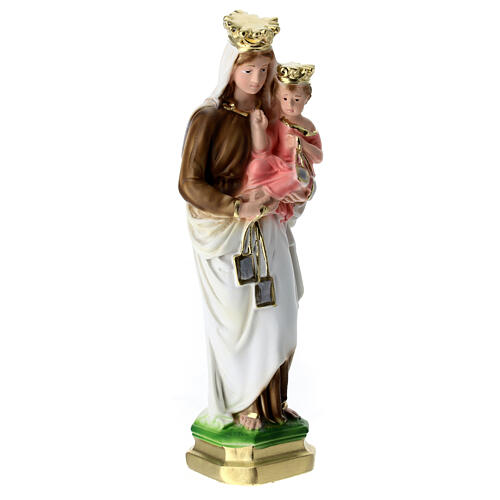Our Lady of Carmel statue in plaster, 20 cm 3