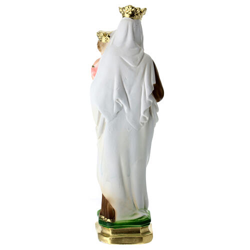Our Lady of Carmel statue in plaster, 20 cm 4