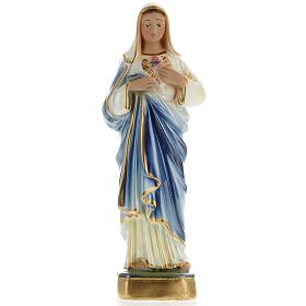 Estatua Sagrado Corazón de la Virgen yeso 20 cm.