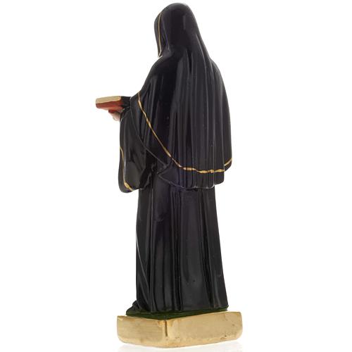 Statue Sainte Berlinde de Meerbeke plâtre 20 cm 3