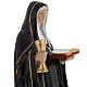 Statue Sainte Berlinde de Meerbeke plâtre 20 cm s2