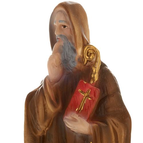 Gipsheiligenfigur Heiliger Benedikt 20 cm 2