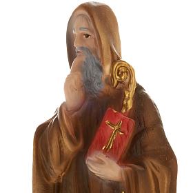 Saint Benedict plaster statue, 20 cm