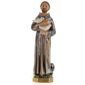 Statua San Francesco d'Assisi gesso 20 cm