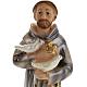 Saint Francis of Assisi statue in plaster, 20 cm s2