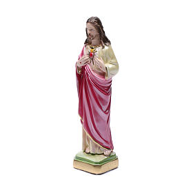 Holy Heart of Jesus statue in pearlized plaster, 20 cm