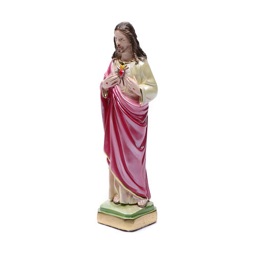 Holy Heart of Jesus statue in pearlized plaster, 20 cm 2