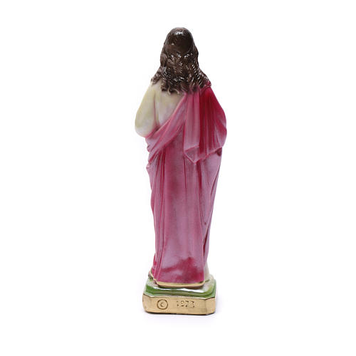 Holy Heart of Jesus statue in pearlized plaster, 20 cm 4