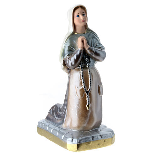Statua S. Bernadette gesso madreperlato 20 cm 3