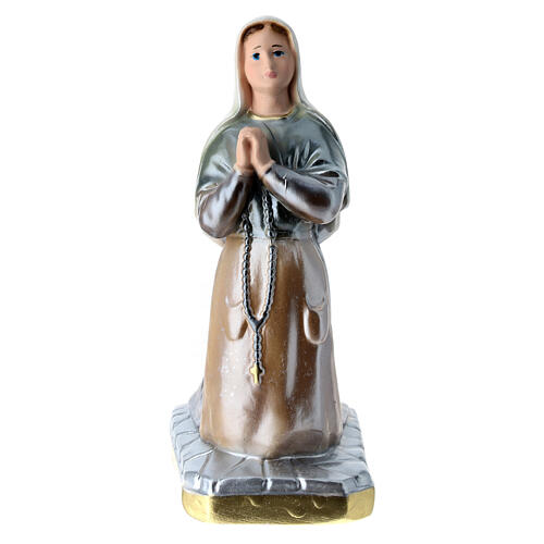 Saint Bernadette statue in pearlized plaster, 20 cm 1