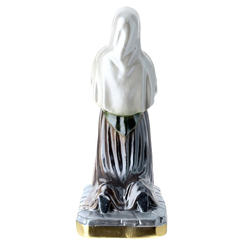 Saint Bernadette statue in pearlized plaster, 20 cm 4