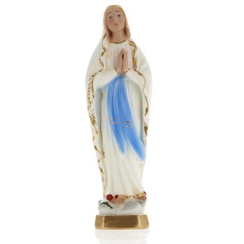 Our Lady of Lourdes statue in plaster, 20 cm 1
