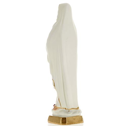 Our Lady of Lourdes statue in plaster, 20 cm 3