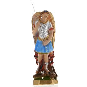 Saint Michael Archangel statue in plaster, 20 cm