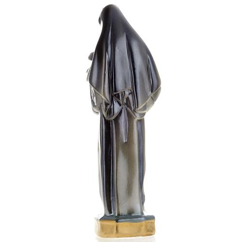 Statua Santa Rita gesso madreperlato 20 cm 3