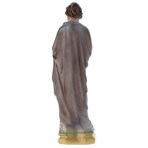 Statua San Giuseppe con bambino gesso madreperlato 40 cm 5
