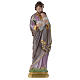 Statua San Giuseppe con bambino gesso madreperlato 40 cm s1