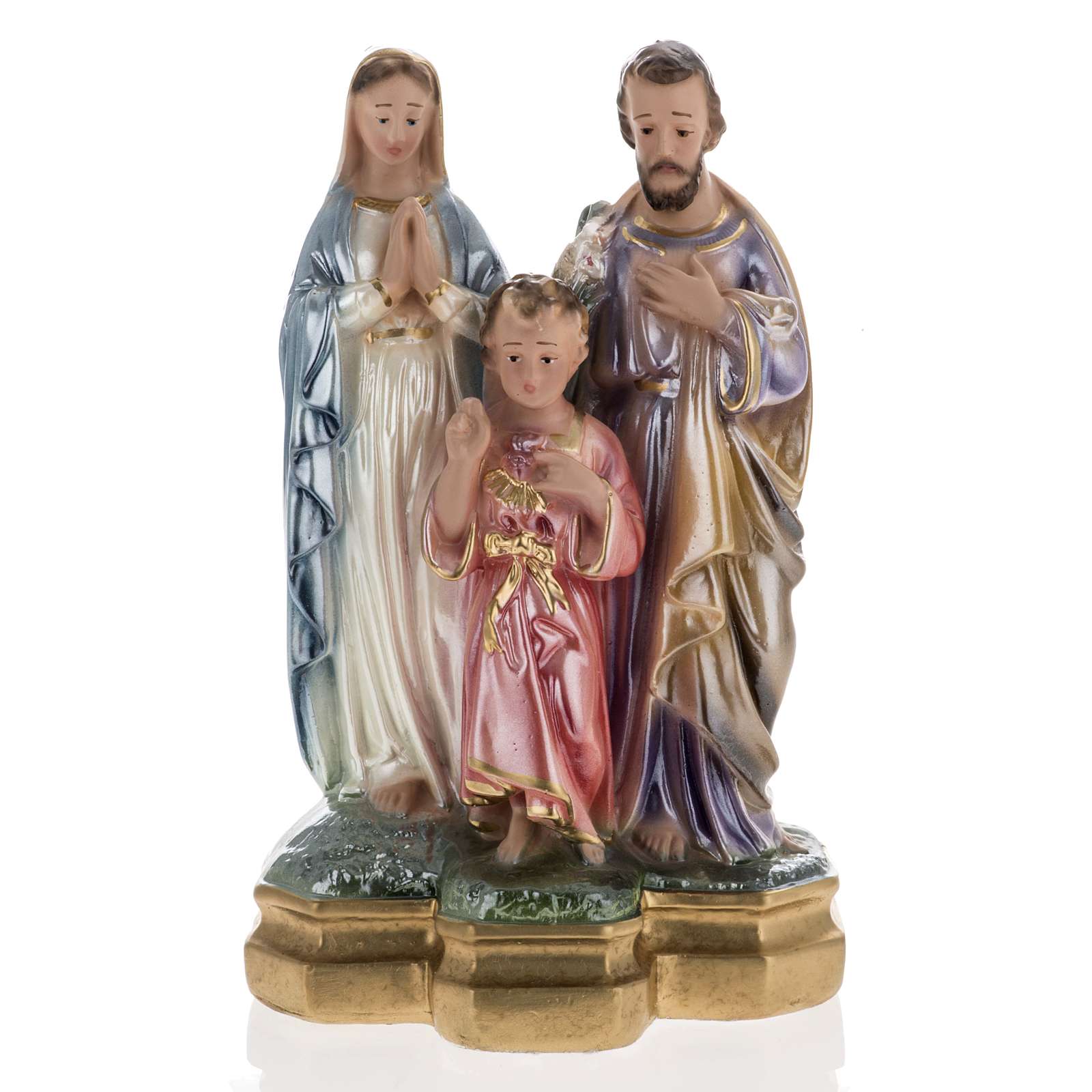 Holy Family statue in plaster, 25 cm online sales on HOLYART.co.uk