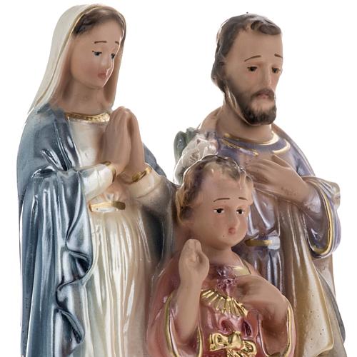 Holy Family statue in plaster, 25 cm 2