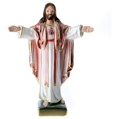 Figurka Święte Serce Jezusa z Montmartre 20 cm, gips wyk. masa perłowa 1