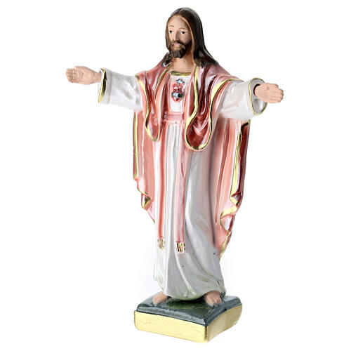 Figurka Święte Serce Jezusa z Montmartre 20 cm, gips wyk. masa perłowa 2