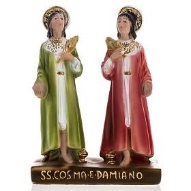 Statua SS. Cosma e Damiano gesso 20 cm